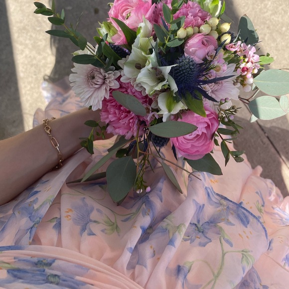 Mac Duggal Floral Tiered Dress ( Prom Dress ) - Picture 3 of 4